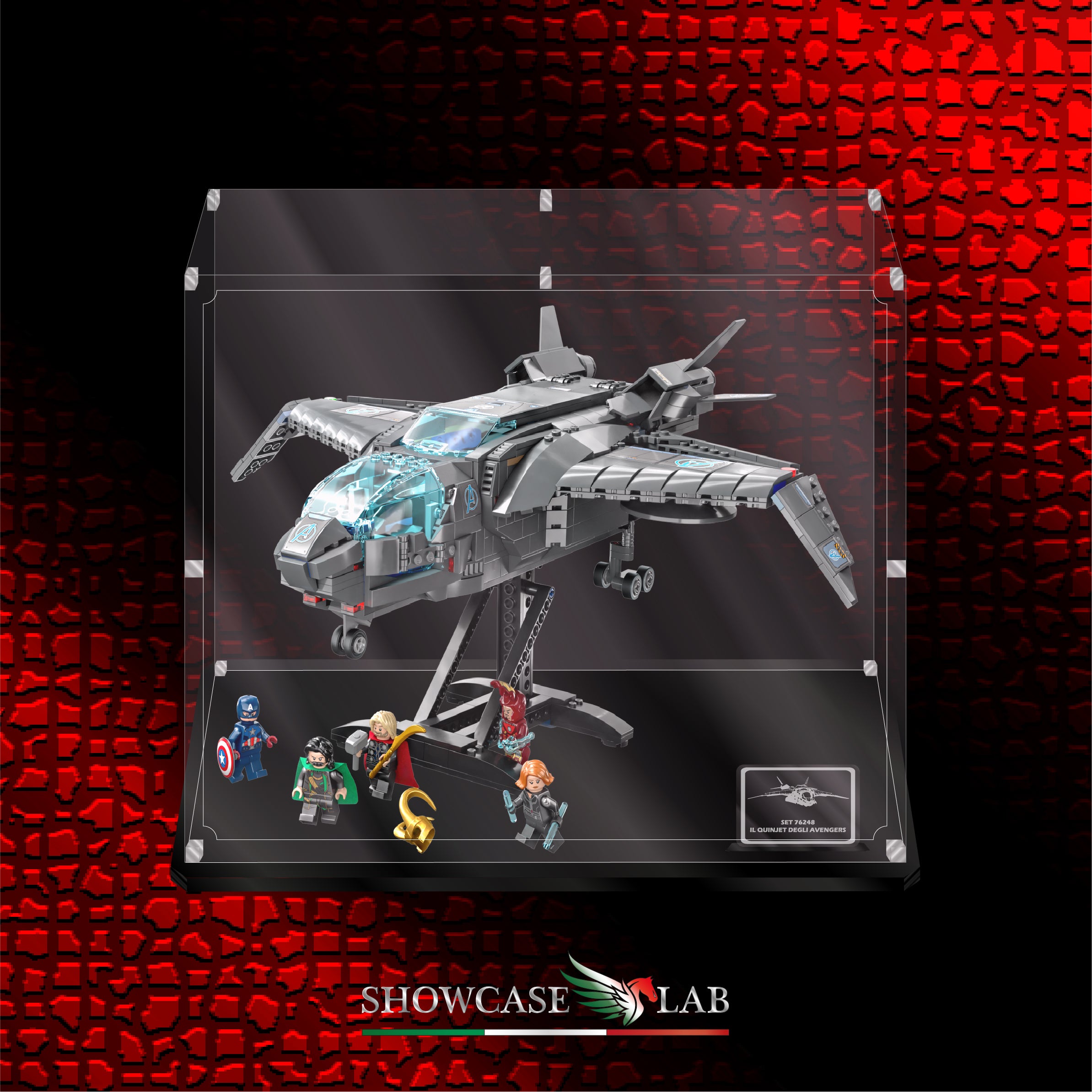 Teca L181 | Per Set Lego® 76248 - Il Quinjet degli Avengers