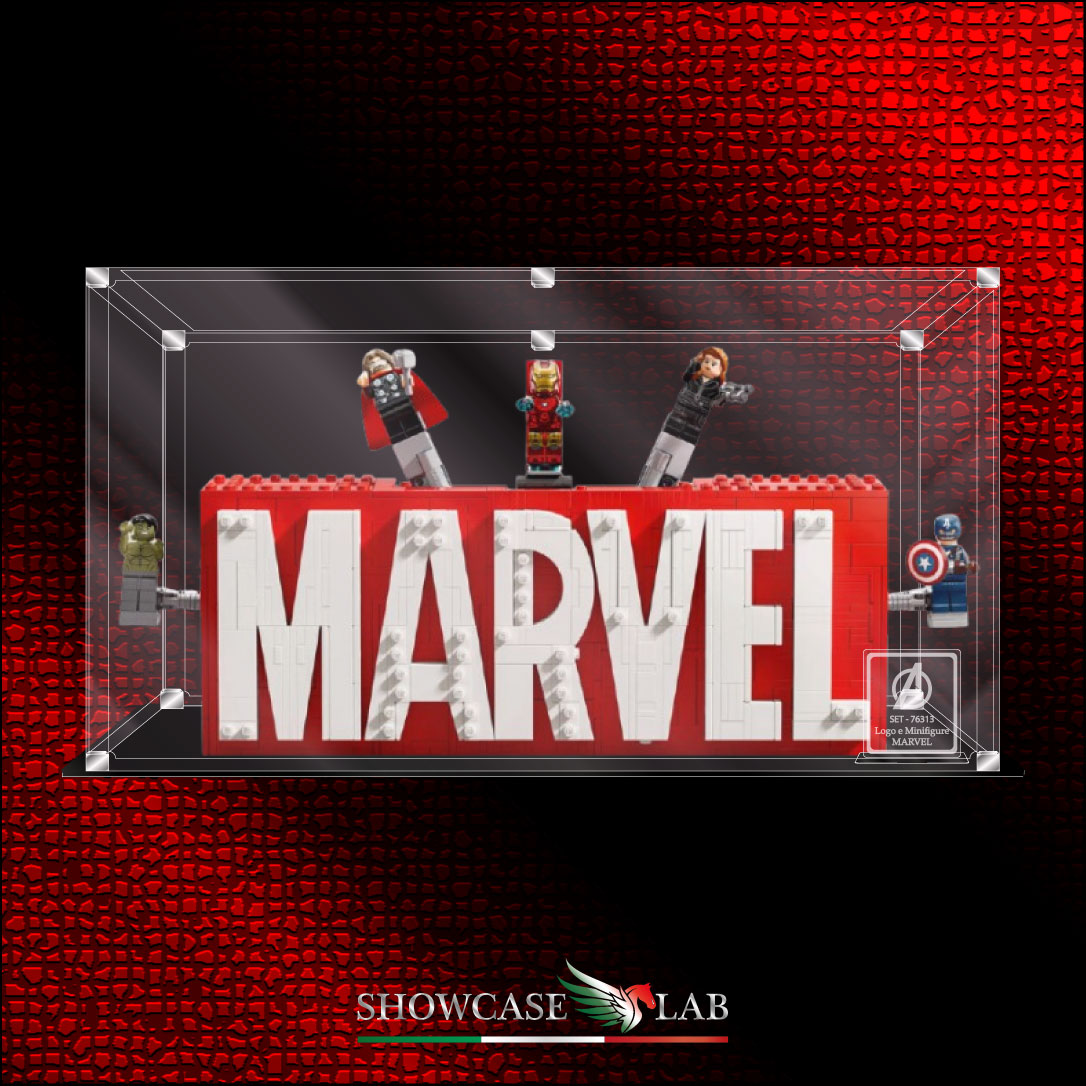 Teca L276 | Per Set Lego® 76313 -LOGO E MINIFIGURE MARVEL