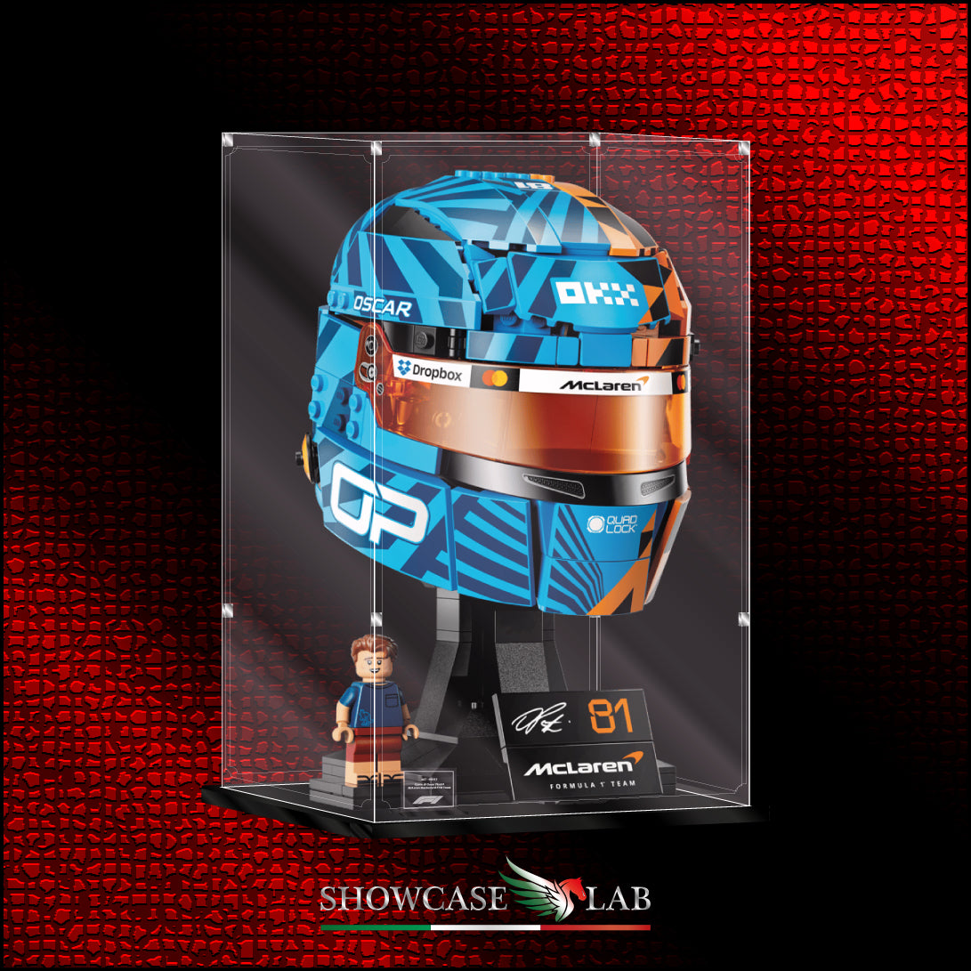 Teca L412 | Per Set Lego® 43017 -  Casco di Oscar Piastri McLaren Mastercard F1® Team