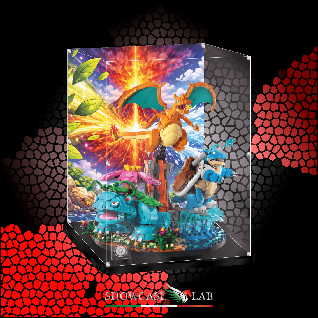 Teca LS347 | Per Set Lego® 72153 - Venusaur, Charizard e Blastoise