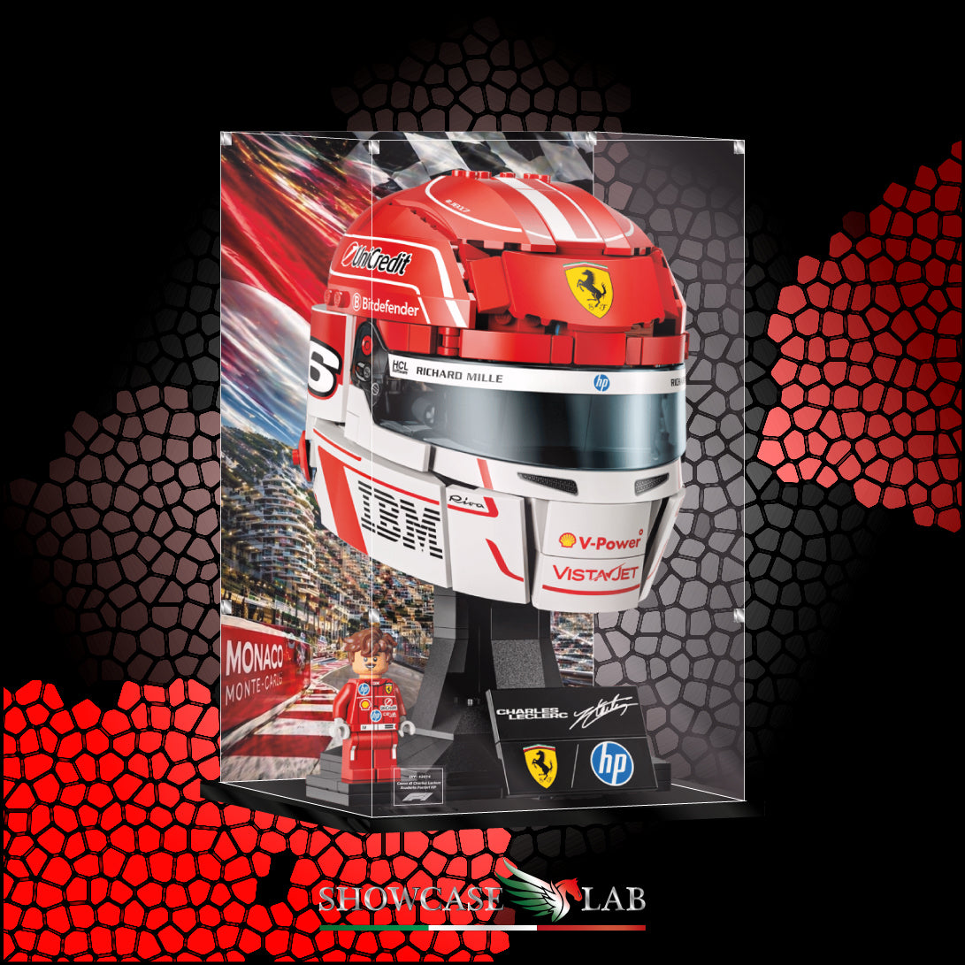 Teca LS372 | Per Set Lego® 43014 -  Casco di Charles Leclerc Scuderia Ferrari HP