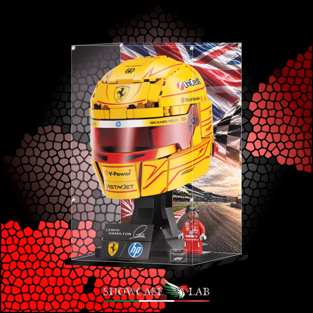 Teca LS373 | Per Set Lego® 43022 -  Casco di Lewis Hamilton Scuderia Ferrari HP
